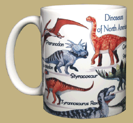Dinosaurs of NA ceramic mug