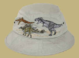 Dinosaur Embroidered Bucket Hap
